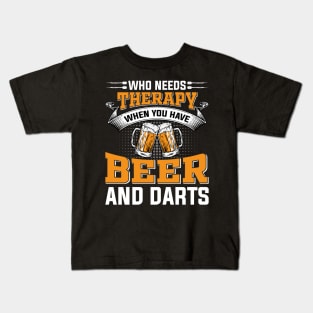 Funny Beer And Darts Player Kids T-Shirt